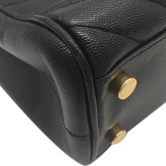 Pre-Loved Saint Laurent Quilted Grain de Poudre Monogram Tote - Picture 12 of 12